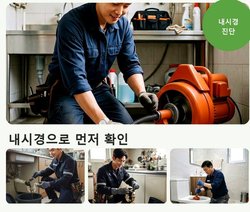 서울 송파구 방이동 하수구막힘 고압세척·관통 작업 모습