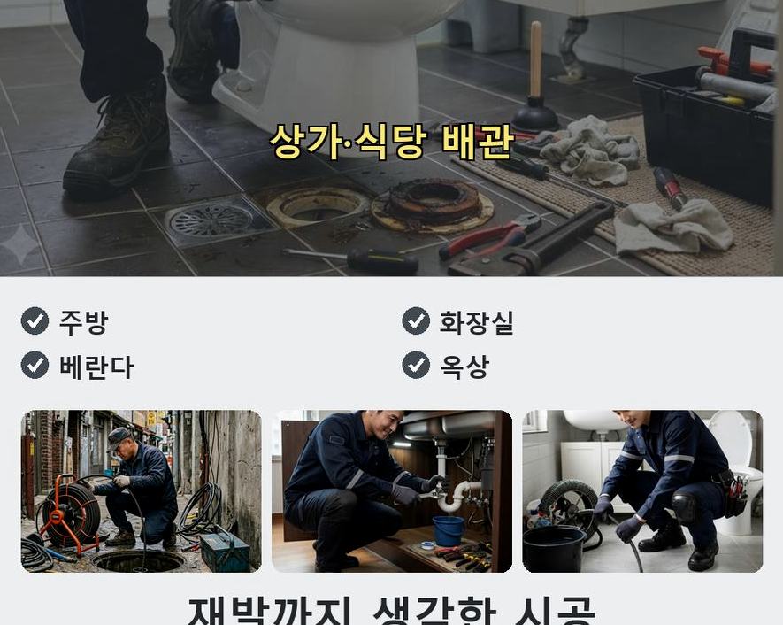 서울 송파구 가락동 정화조막힘 당일 처리 현장 작업 사진 - 배관해결사
