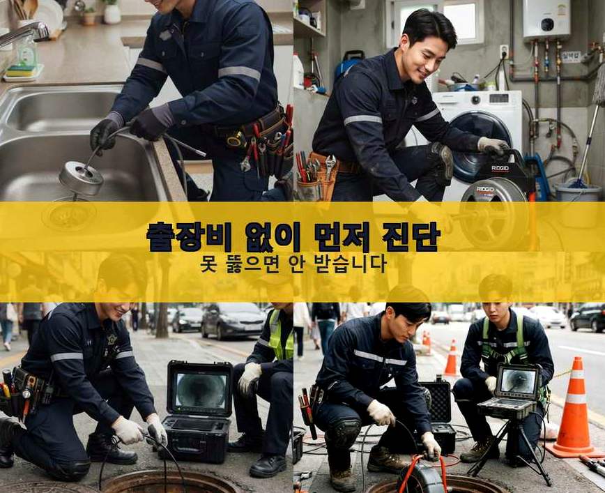 남양주시 가운동 배관청소 가격 안내 현장 작업 사진 - 배관해결사