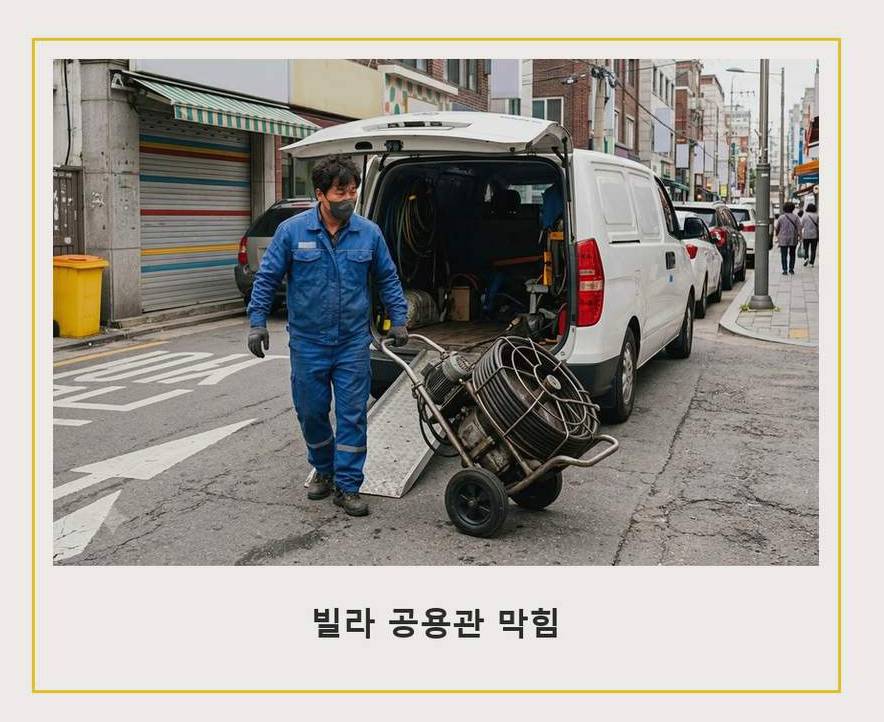 남양주시 가운동 세탁기 배수구막힘 비용 현장 작업 사진 - 배관해결사