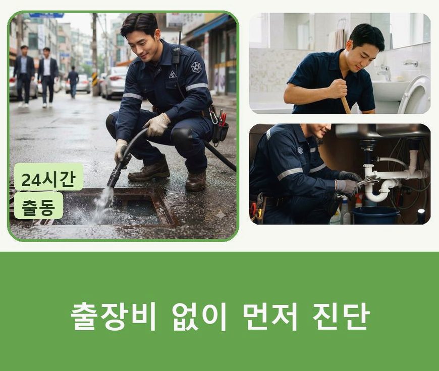 남양주시 가운동 화장실 하수구막힘 빠른 해결 현장 작업 사진 - 배관해결사