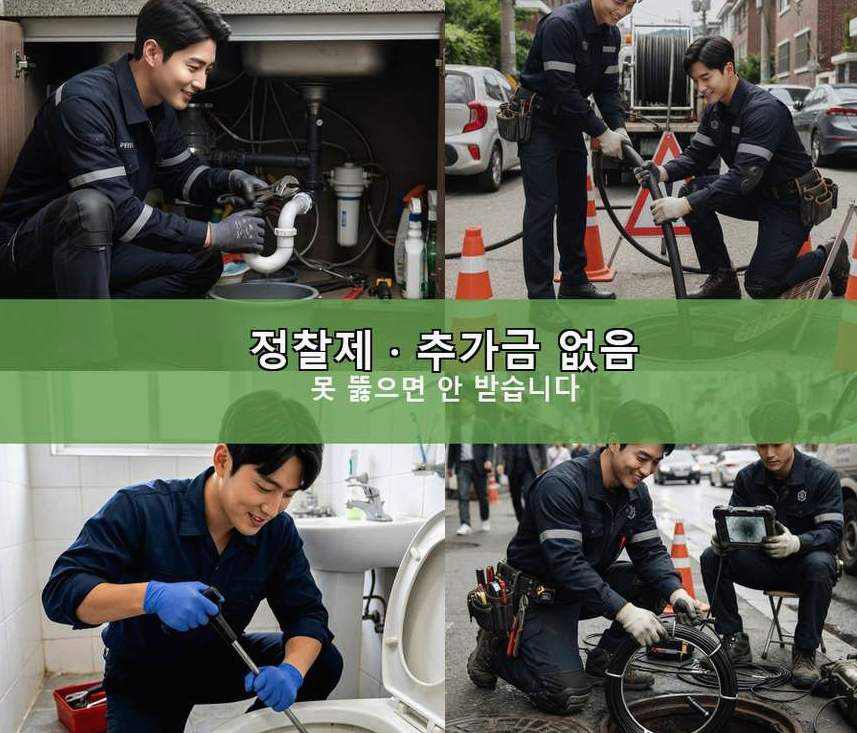 안양시동안구 갈산동 고압세척 전문 업체 현장 작업 사진 - 배관해결사