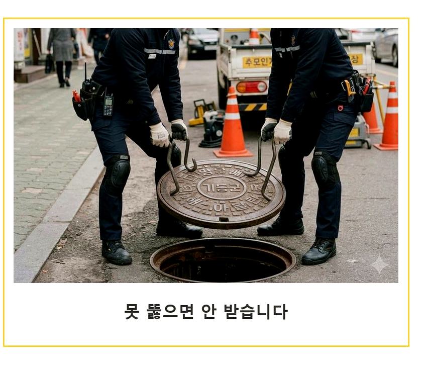 서울 용산구 갈월동 하수구 역류 야간 출동 현장 작업 사진 - 배관해결사