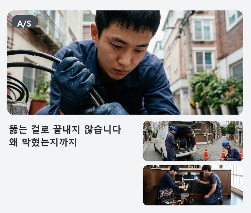 서울 송파구 거여동 세면대막힘 가격 안내 현장 작업 사진 - 배관해결사