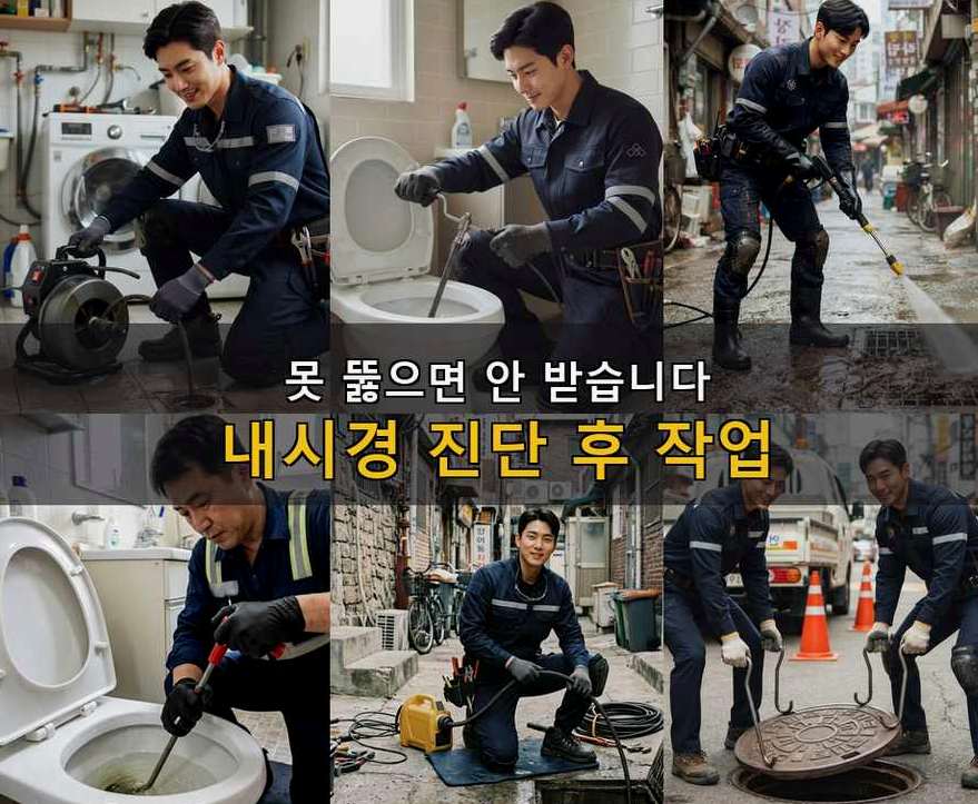 서울 송파구 거여동 주방 하수구막힘 야간 출동 현장 작업 사진 - 배관해결사