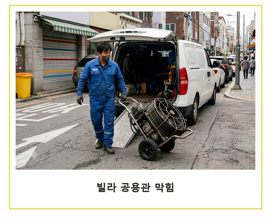 부천시소사구 계수동 정화조막힘 뚫음 현장 작업 사진 - 배관해결사