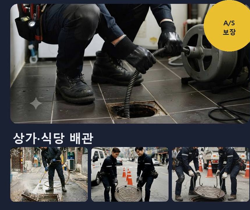 용인시처인구 고림동 베란다 배수구막힘 가격 안내 현장 작업 사진 - 배관해결사