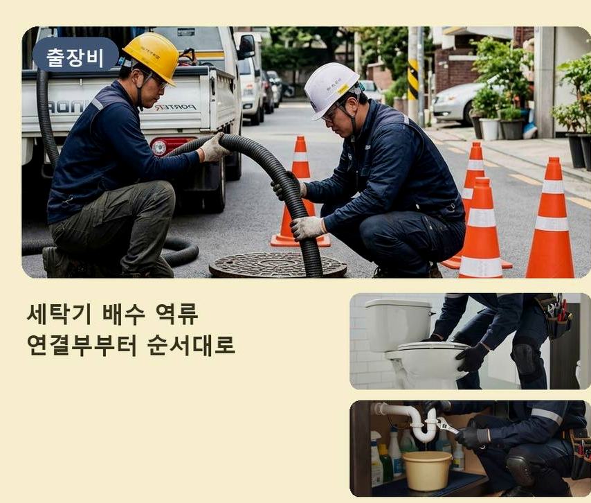 용인시처인구 고림동 정화조막힘 비용 현장 작업 사진 - 배관해결사