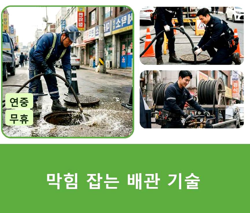김포시 고촌읍신곡리 배관청소 당일 처리 현장 작업 사진 - 배관해결사