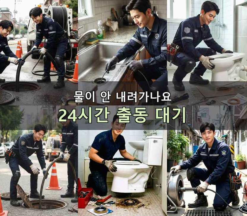 김포시 고촌읍신곡리 주방 하수구막힘 출장비 무료 현장 작업 사진 - 배관해결사