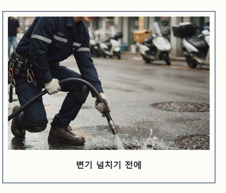 김포시 고촌읍신곡리 하수구막힘 출장비 무료 현장 작업 사진 - 배관해결사