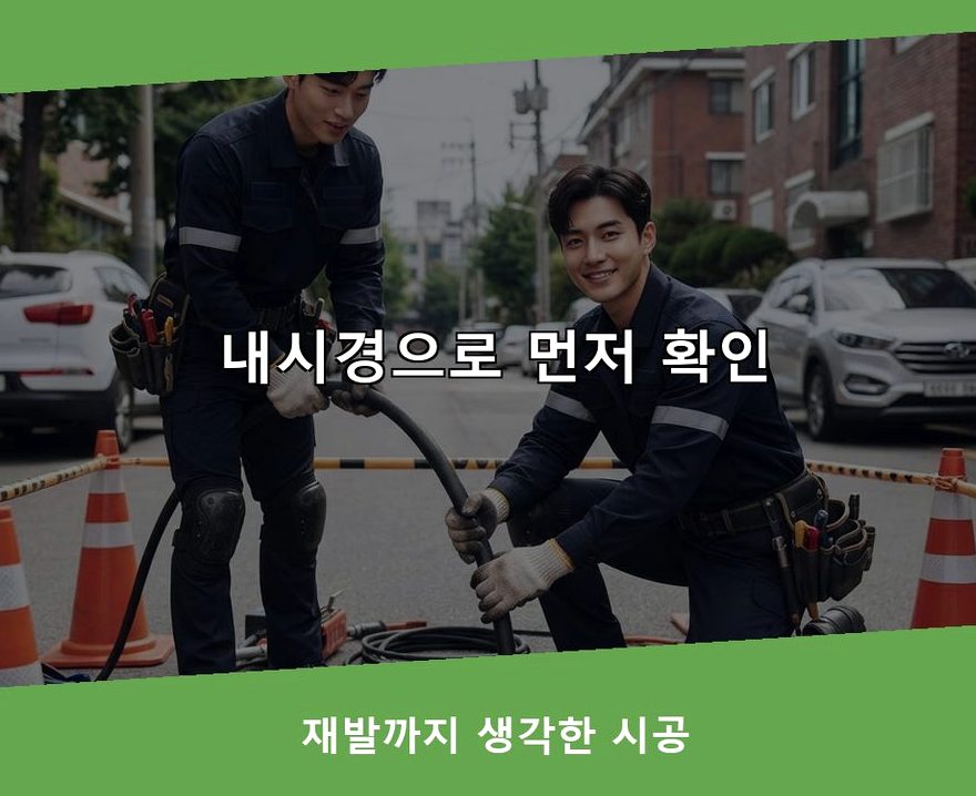 김포시 고촌읍신곡리 하수구 역류 24시 출동 현장 작업 사진 - 배관해결사
