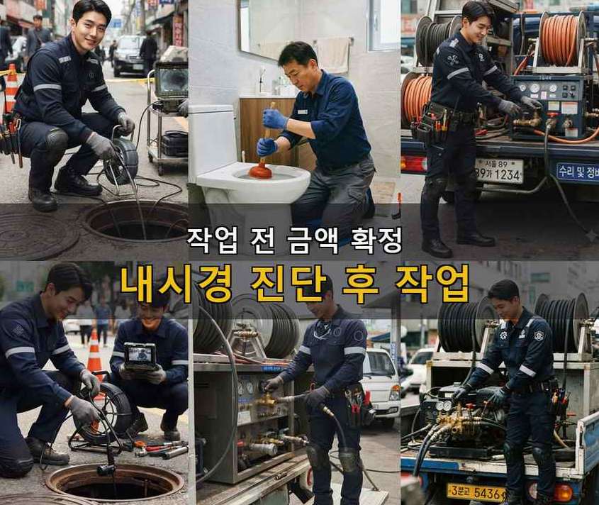 서울 마포구 공덕동 고압세척 24시 출동 현장 작업 사진 - 배관해결사