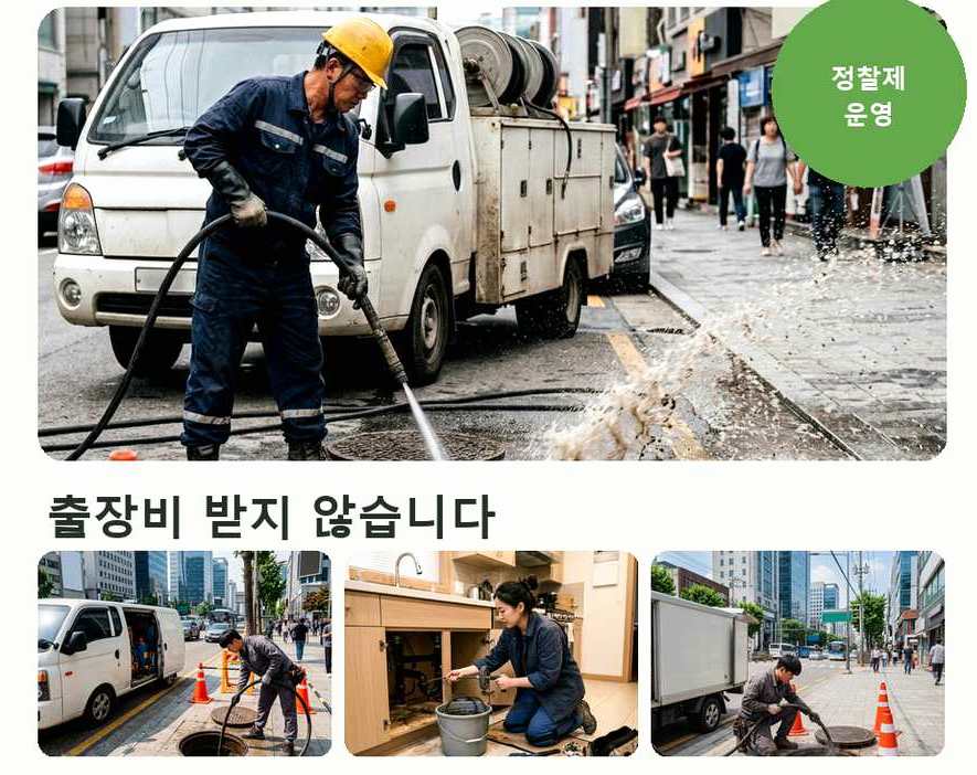 안양시동안구 관양동 화장실 하수구막힘 24시 출동 현장 작업 사진 - 배관해결사
