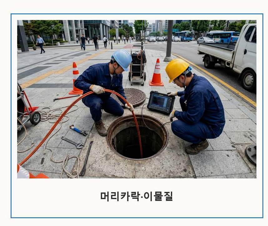 서울 광진구 광장동 고압세척 업체 현장 작업 사진 - 배관해결사