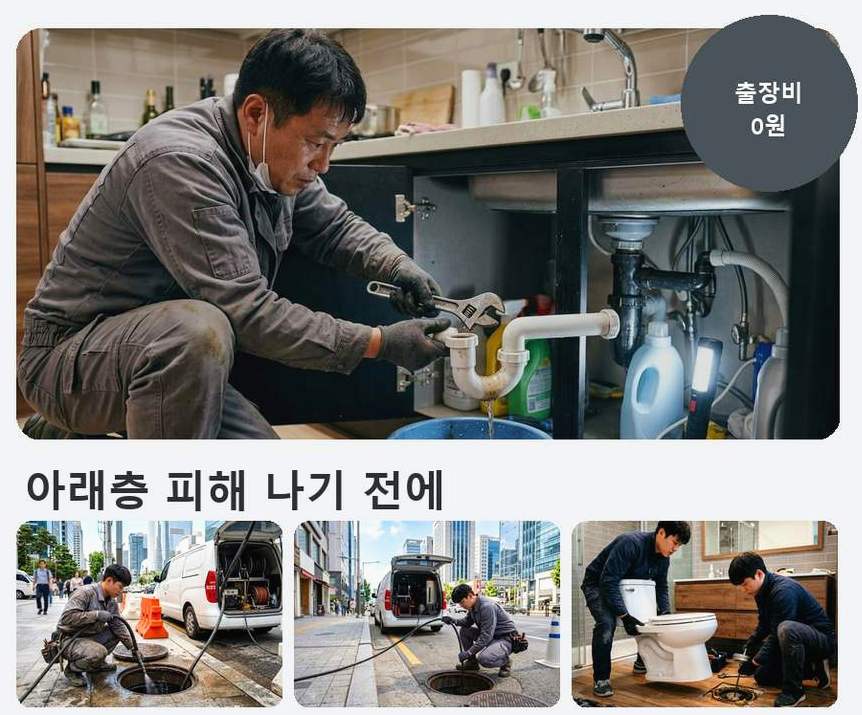 서울 광진구 구의동 고압세척 고압세척·관통 작업 모습
