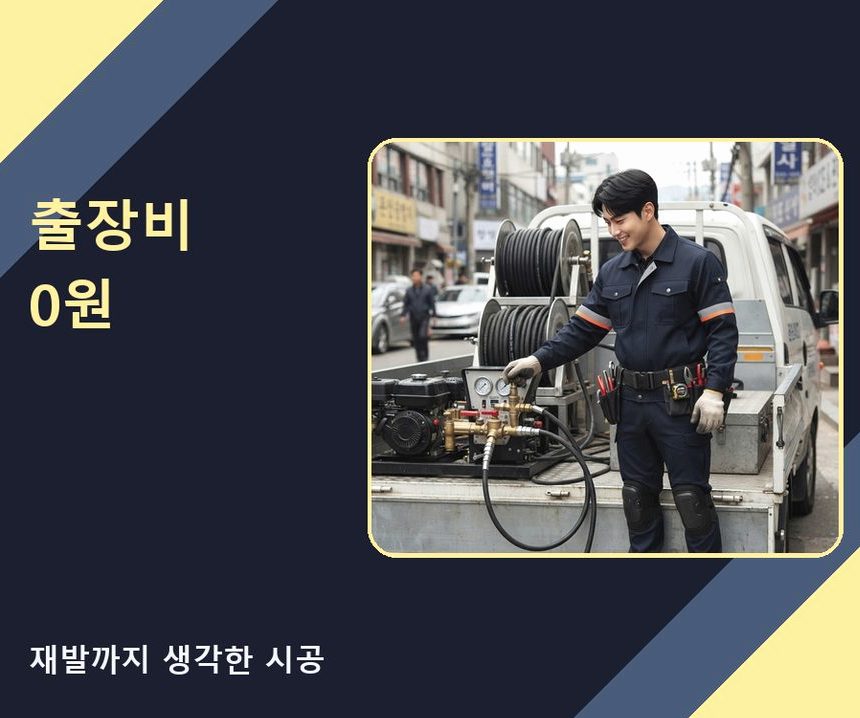 서울 광진구 광장동 주방 하수구막힘 전문 업체 현장 작업 사진 - 배관해결사