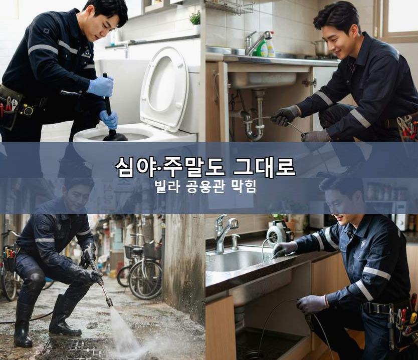 부천시소사구 괴안동 정화조막힘 비용 현장 작업 사진 - 배관해결사