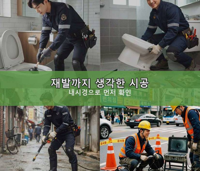 구리시 교문동 하수구 냄새 가격 안내 현장 작업 사진 - 배관해결사