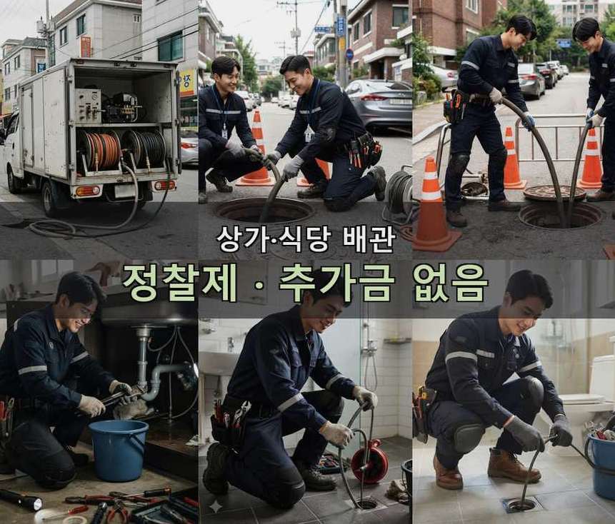 김포시 구래리 배관청소 원인 진단 현장 작업 사진 - 배관해결사