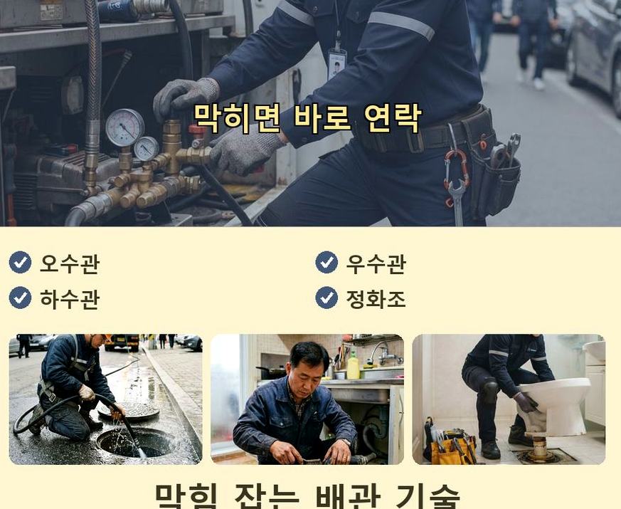 김포시 구래리 싱크대막힘 전문 업체 현장 작업 사진 - 배관해결사