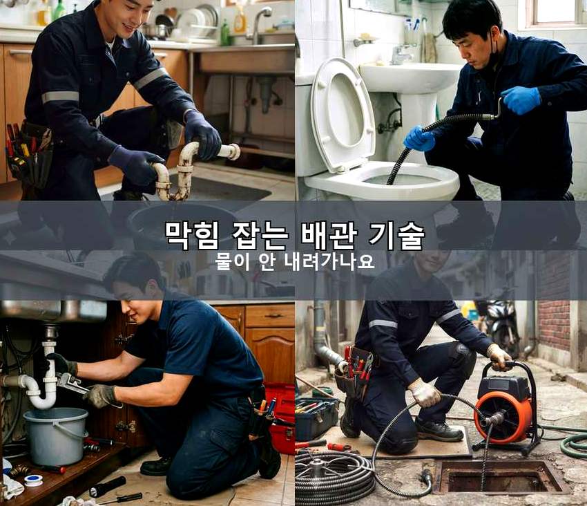 김포시 구래리 주방 하수구막힘 업체 현장 작업 사진 - 배관해결사