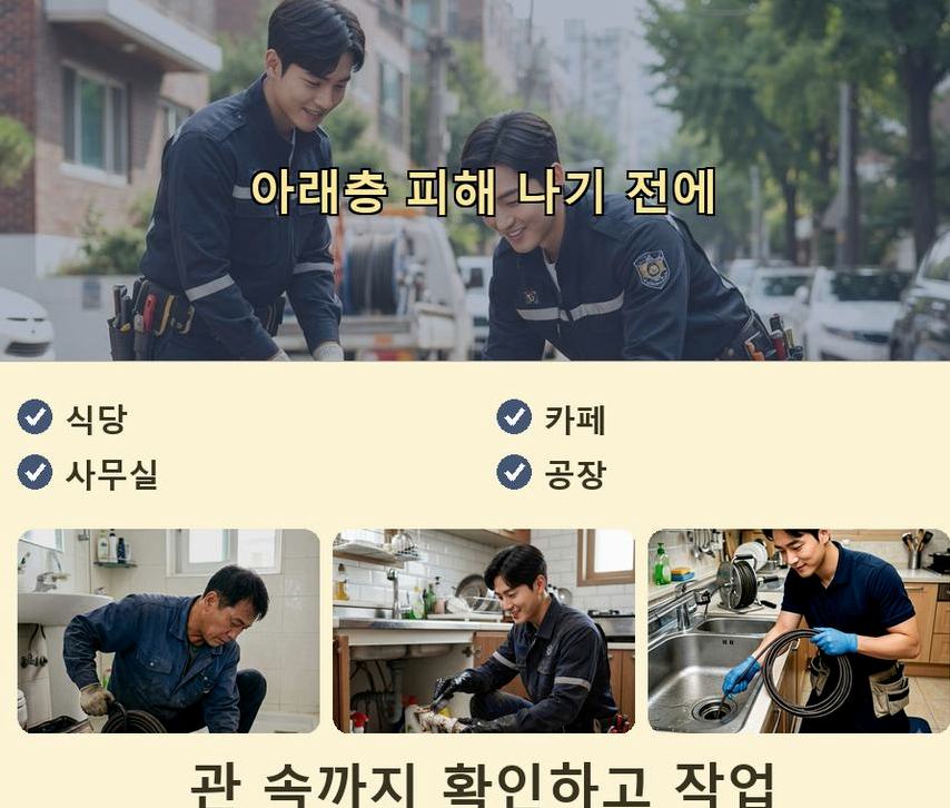 서울 마포구 구수동 오수관막힘 빠른 해결 현장 작업 사진 - 배관해결사