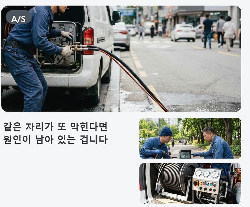 이천시 구시리 베란다 배수구막힘 긴급출동 현장 작업 사진 - 배관해결사