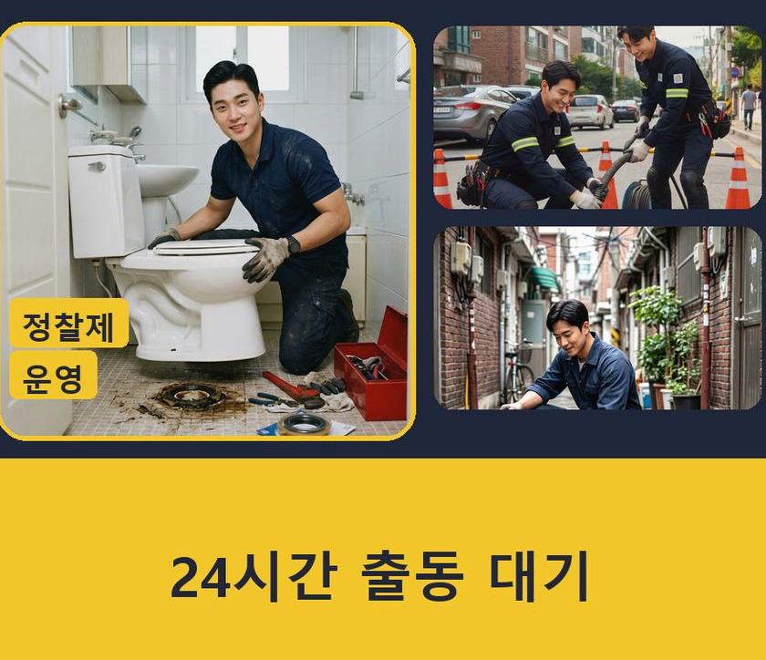 서울 광진구 군자동 오수관막힘 빠른 해결 현장 작업 사진 - 배관해결사