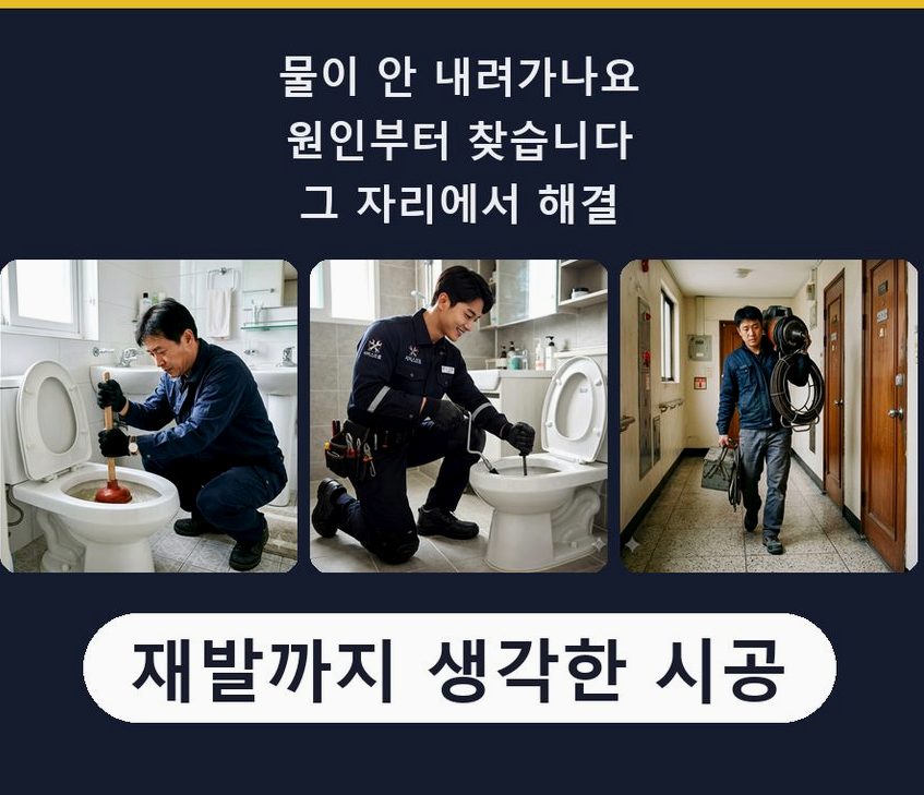 서울 광진구 군자동 하수구 냄새 가격 안내 현장 작업 사진 - 배관해결사