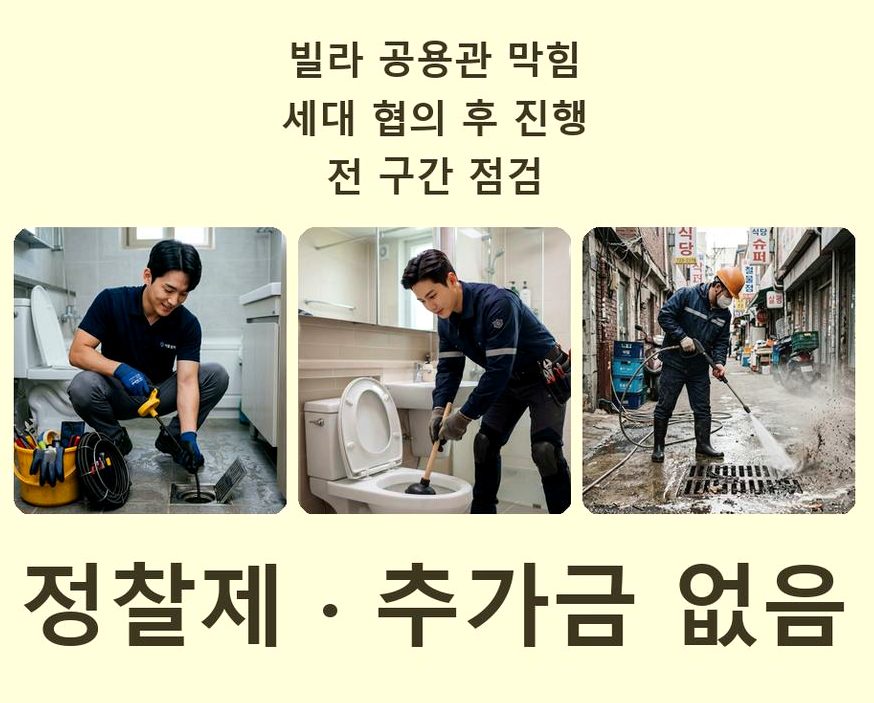 군포시 궁내동 주방 하수구막힘 24시 출동 현장 작업 사진 - 배관해결사