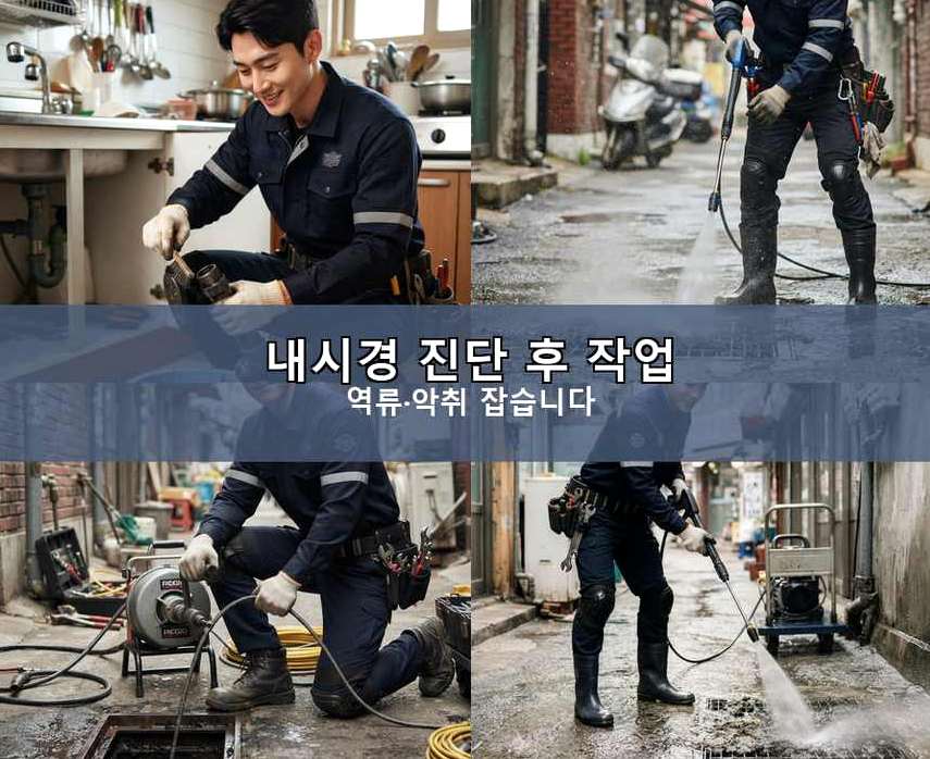 남양주시 금곡동 욕실 배수구막힘 전문 업체 현장 작업 사진 - 배관해결사