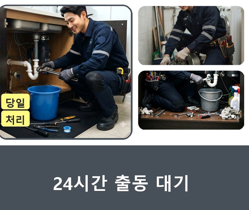 성남시중원구 금광동 정화조막힘 당일 처리 현장 작업 사진 - 배관해결사