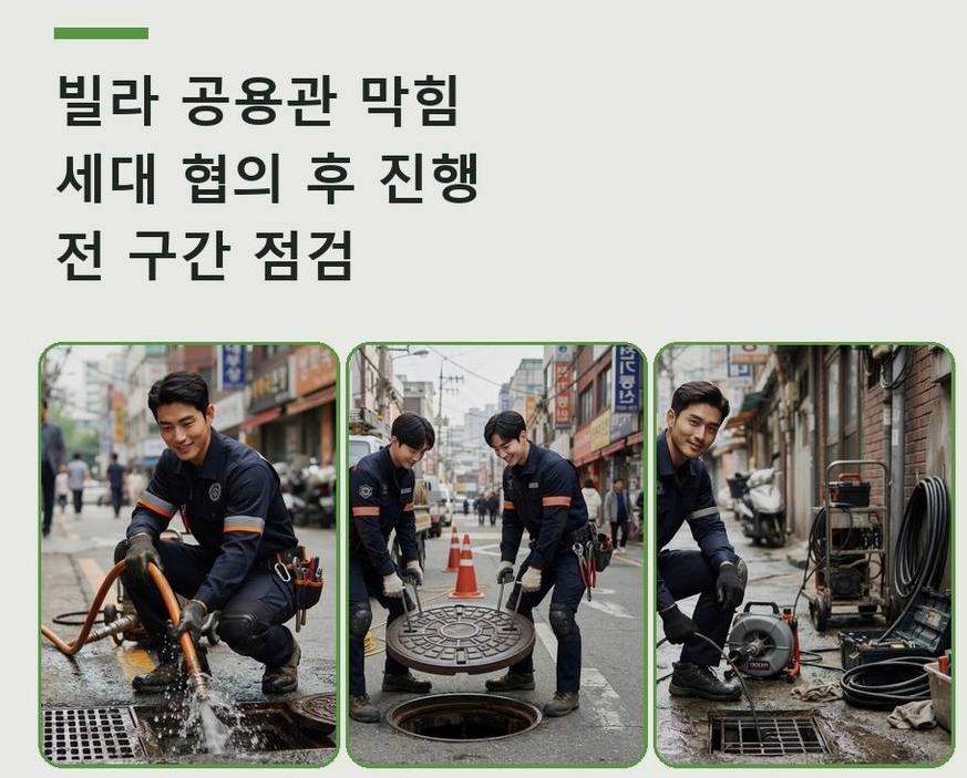 군포시 금정동 화장실 하수구막힘 야간 출동 현장 작업 사진 - 배관해결사