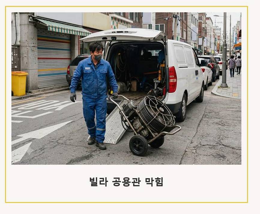 용인시처인구 김량장동 고압세척 전문 업체 현장 작업 사진 - 배관해결사