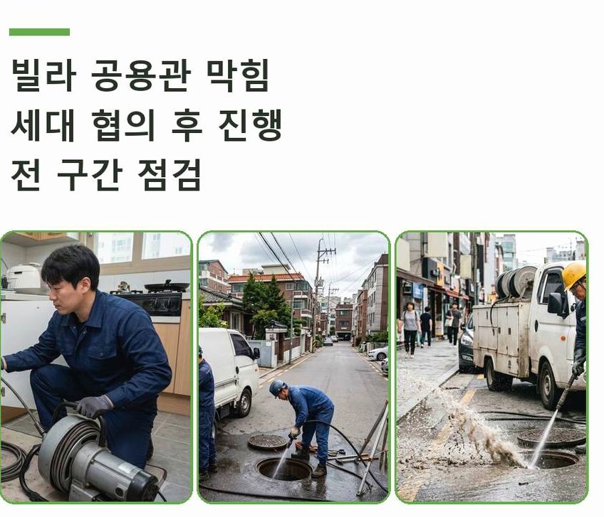 용인시처인구 김량장동 고압세척 고압세척·관통 작업 모습
