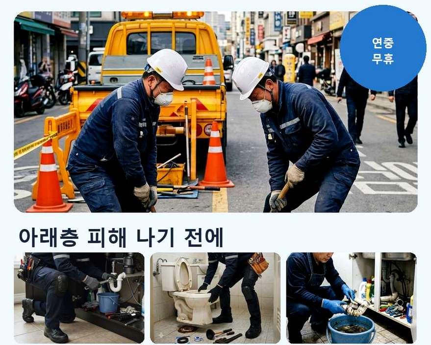 김포시 감정동 배관청소 비용 현장 작업 사진 - 배관해결사