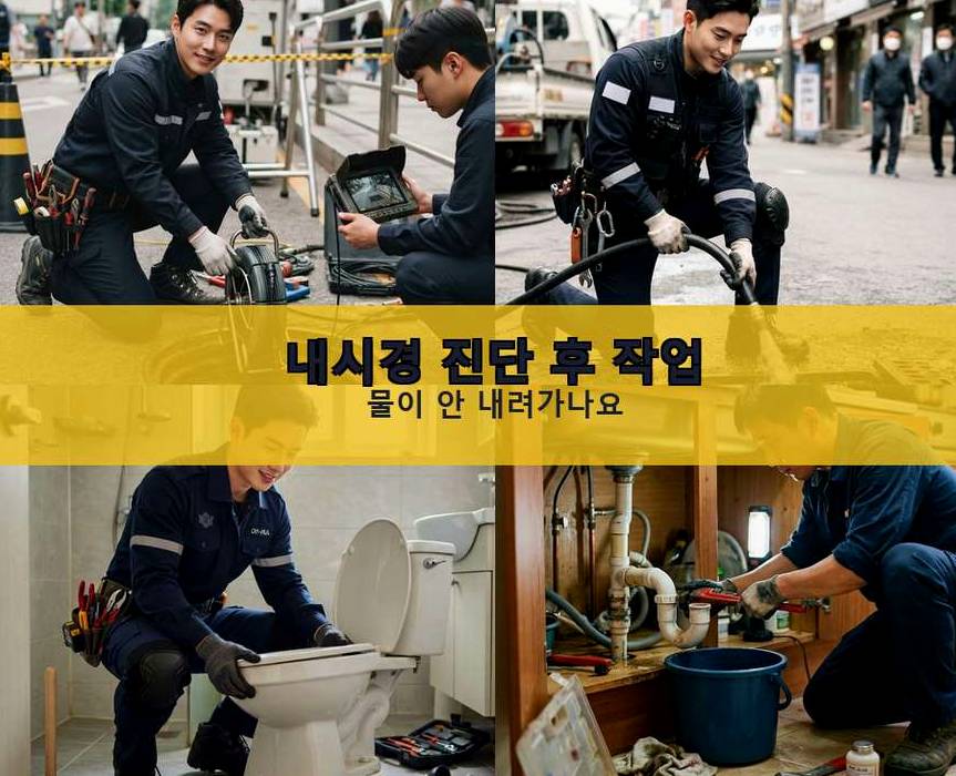 김포시 걸포동 고압세척 업체 현장 작업 사진 - 배관해결사