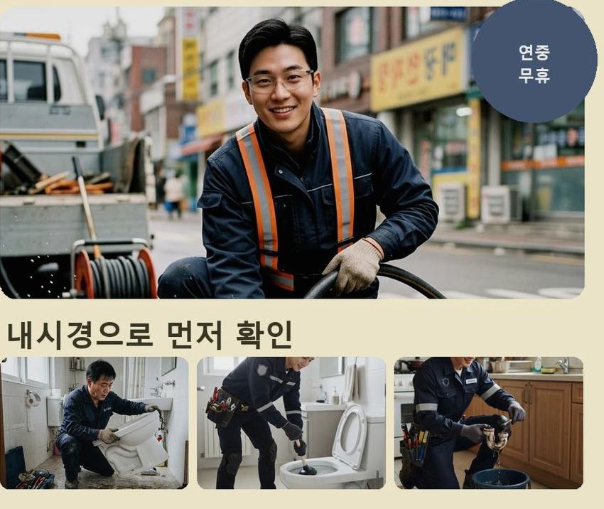 김포시 걸포동 욕실 배수구막힘 업체 현장 작업 사진 - 배관해결사