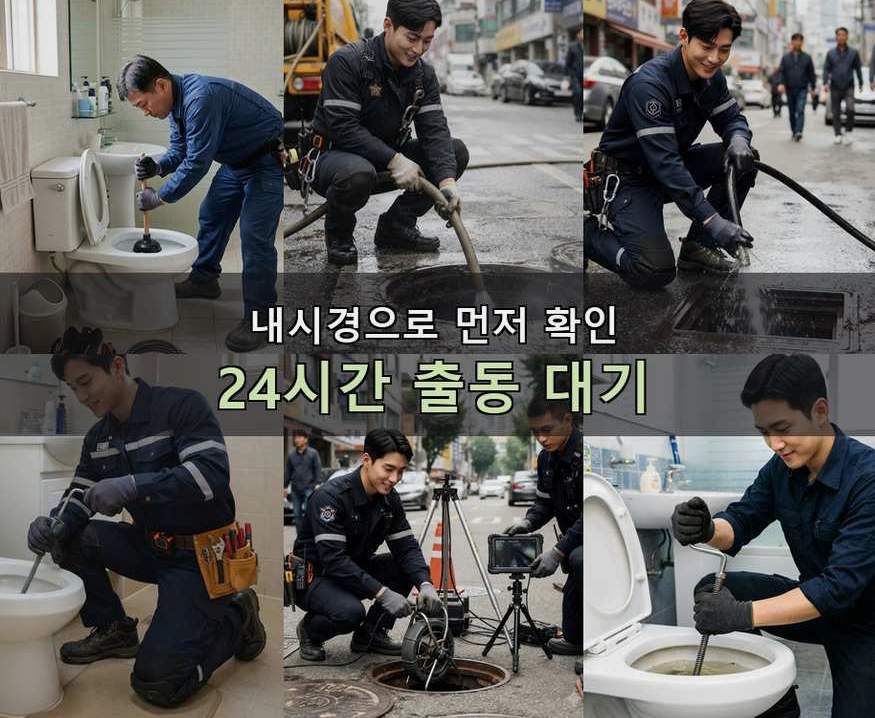 김포시 구래동 고압세척 고압세척·관통 작업 모습