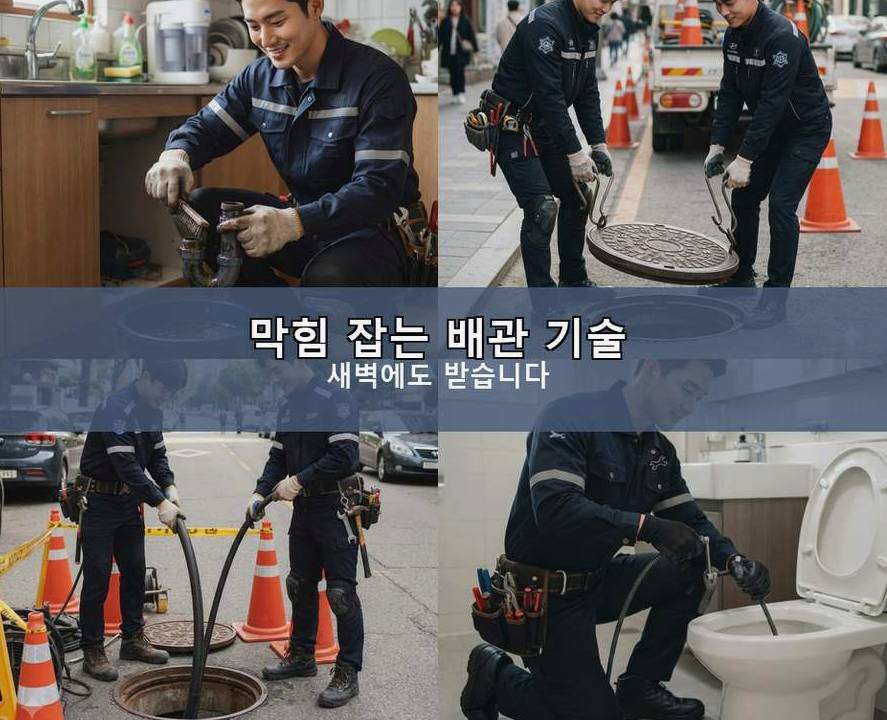 김포시 구래동 하수구 냄새 가격 안내 현장 작업 사진 - 배관해결사