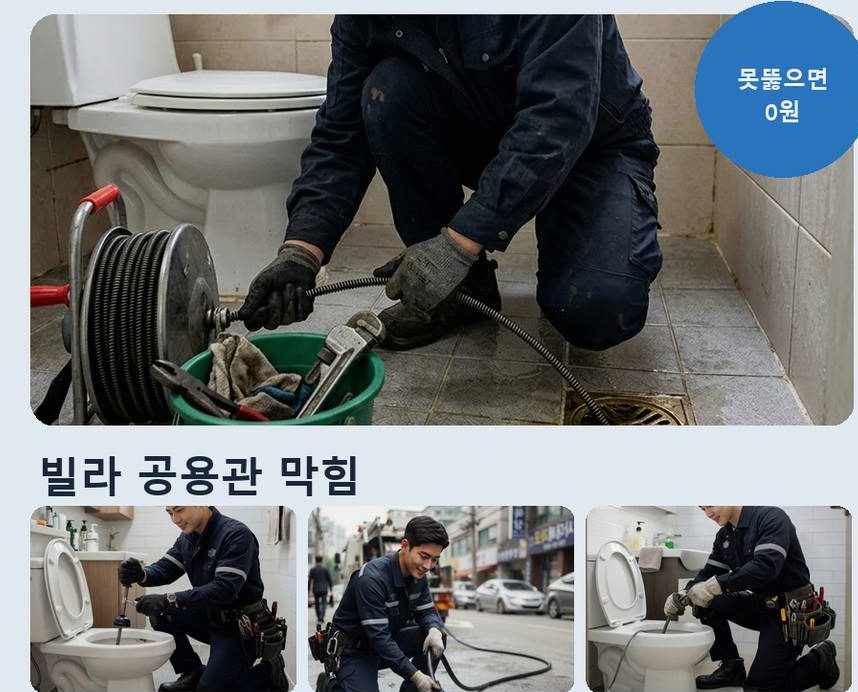 김포시 마산동 정화조막힘 가격 안내 현장 작업 사진 - 배관해결사