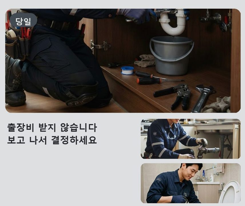 용인시처인구 남동 오수관막힘 24시 출동 현장 작업 사진 - 배관해결사