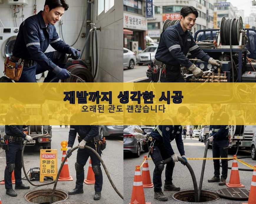 용인시처인구 남동 화장실 하수구막힘 24시 출동 현장 작업 사진 - 배관해결사