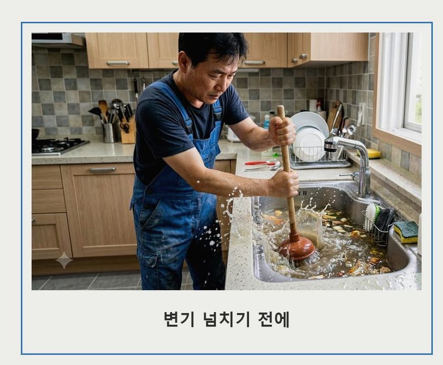 서울 용산구 남영동 세면대막힘 긴급출동 현장 작업 사진 - 배관해결사