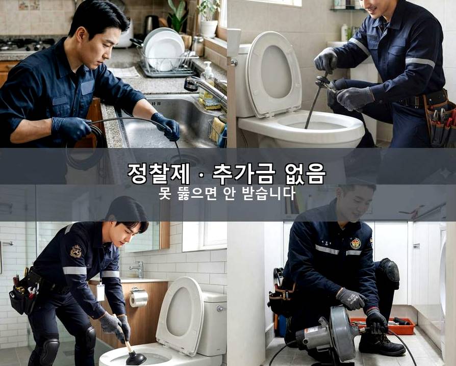 서울 용산구 남영동 오수관막힘 업체 현장 작업 사진 - 배관해결사
