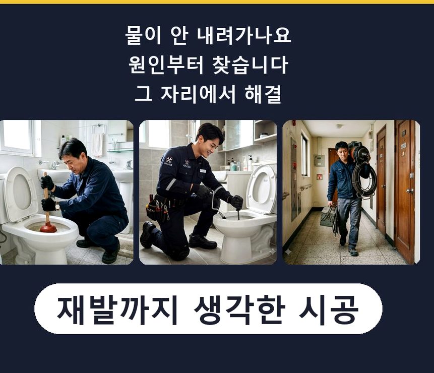 서울 중구 남학동 하수구막힘 고압세척·관통 작업 모습