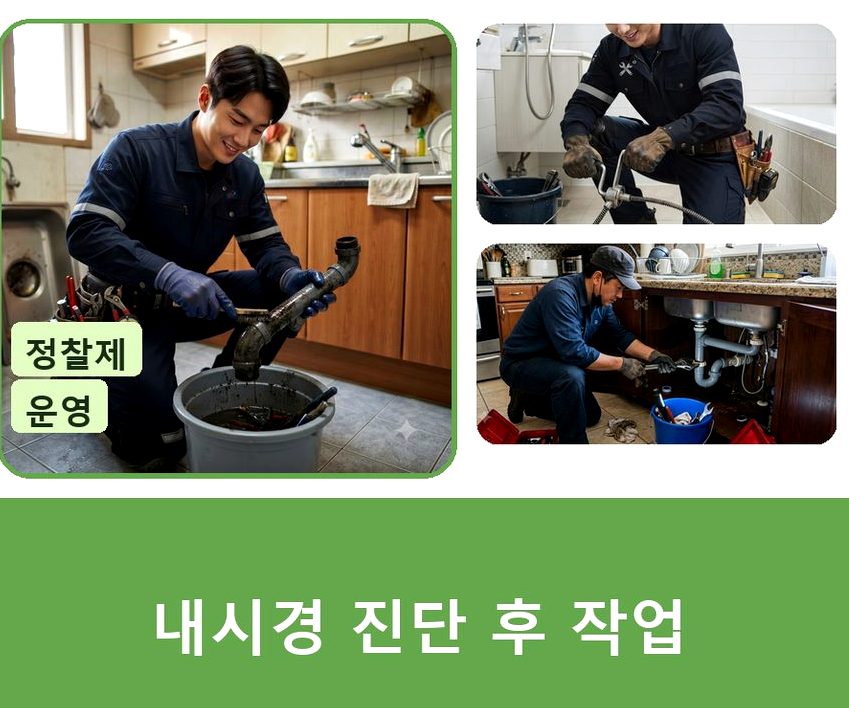 서울 중구 다산동 변기막힘 고압세척·관통 작업 모습