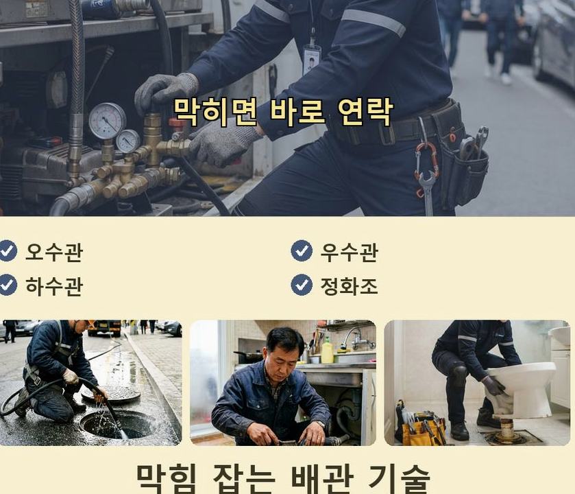 서울 마포구 노고산동 배관청소 원인 진단 현장 작업 사진 - 배관해결사