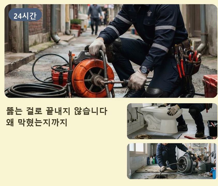 서울 마포구 노고산동 욕실 배수구막힘 전문 업체 현장 작업 사진 - 배관해결사
